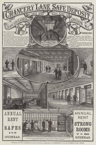 Advertentie, Chancery Lane Safe Deposit door Frank Watkins